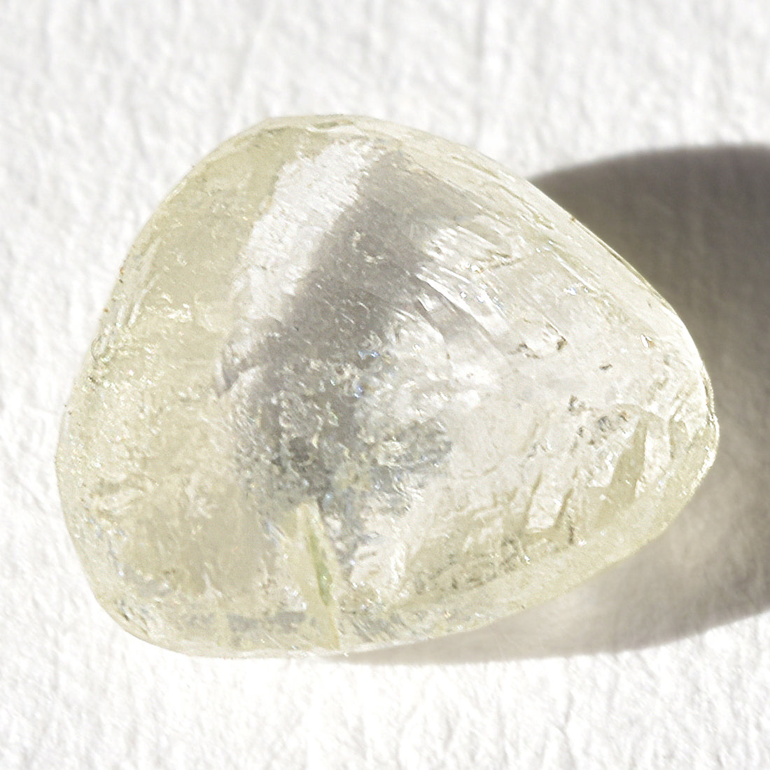 1.35 carat glowing and smooth, triangular rough diamond