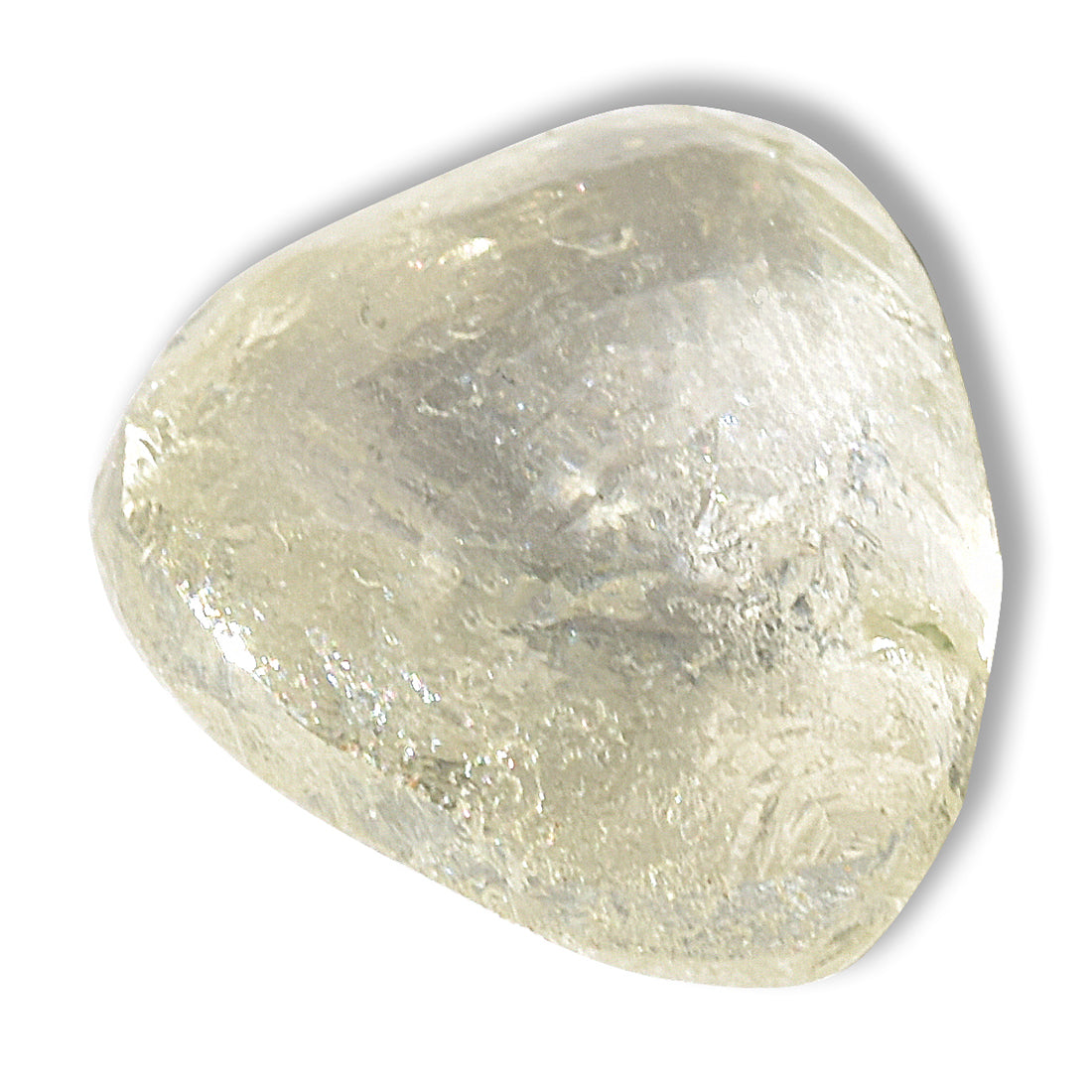 1.35 carat glowing and smooth, triangular rough diamond