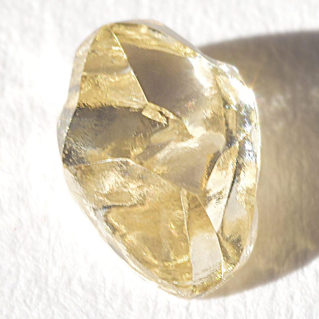0.90 carat bright, regal dodecahedral raw diamond