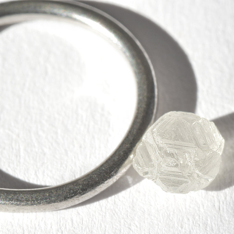 1.57 carat totally unique, crystalline and freeform rough diamond
