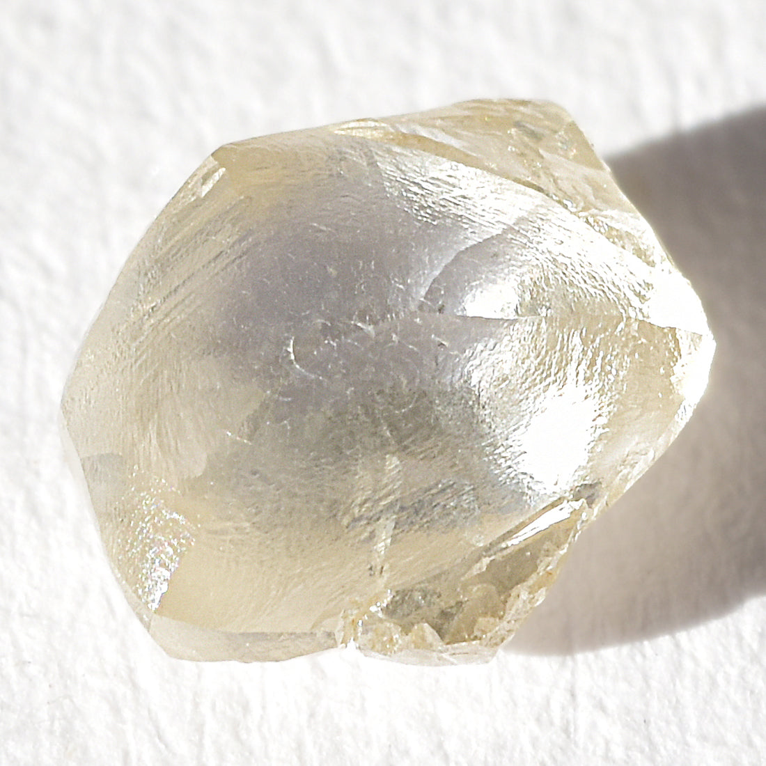 0.88 carat clear and beautiful dodecahedral raw diamond