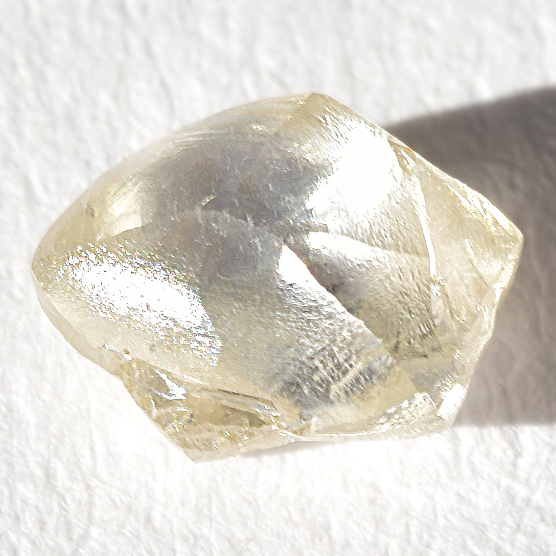 0.88 carat clear and beautiful dodecahedral raw diamond