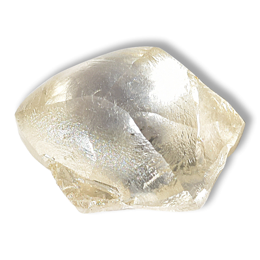 0.88 carat clear and beautiful dodecahedral raw diamond