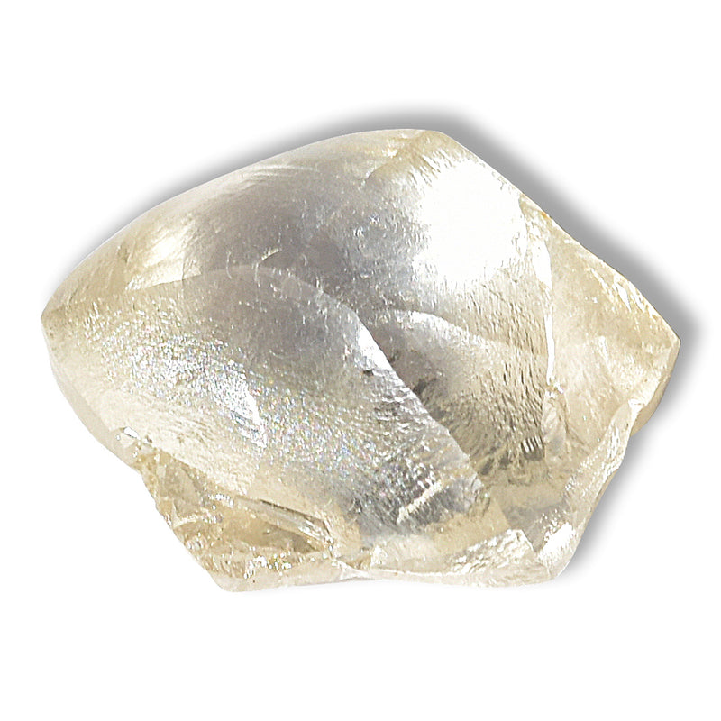 0.88 carat clear and beautiful dodecahedral raw diamond