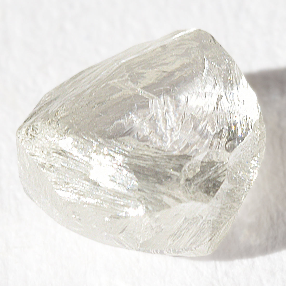 1.28 carat bright and clean triangular raw diamond