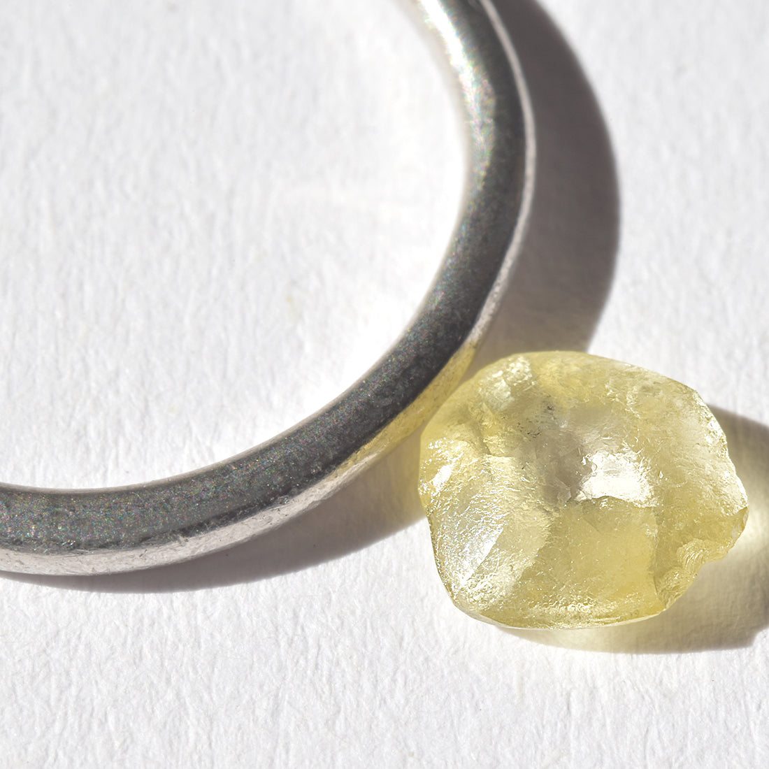 0.76 carat lovely golden rhombododecahedral raw diamond