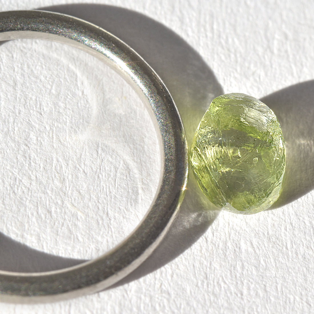 1.35 carat green, amazing raw diamond dodecahedron