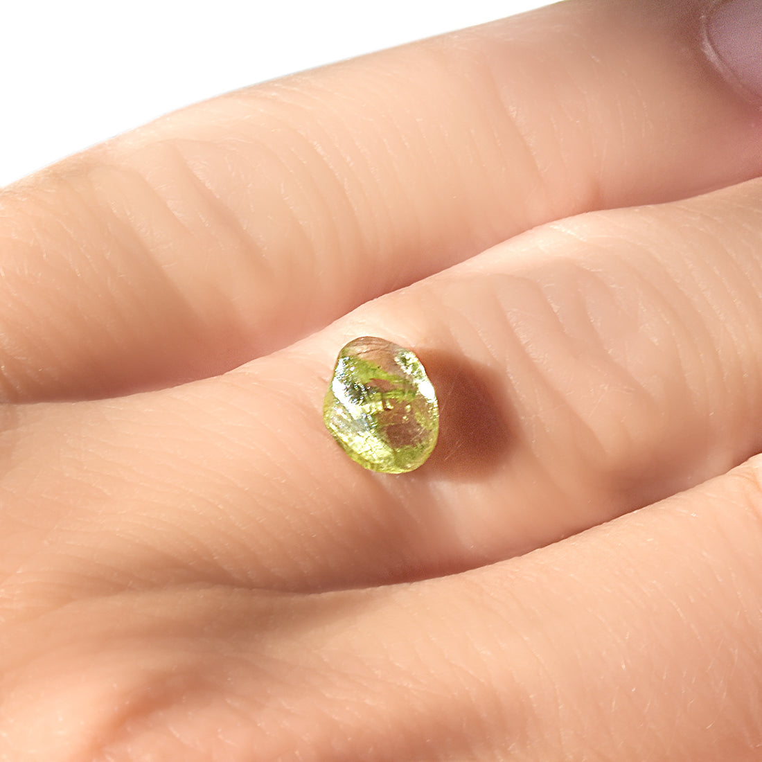 1.35 carat green, amazing raw diamond dodecahedron