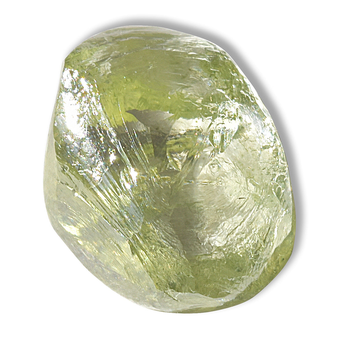 1.35 carat green, amazing raw diamond dodecahedron