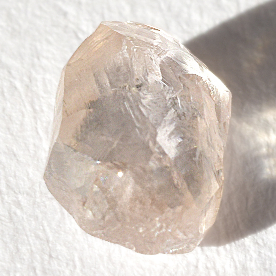 1.01 carat lovely light pink rough diamond dodecahedron