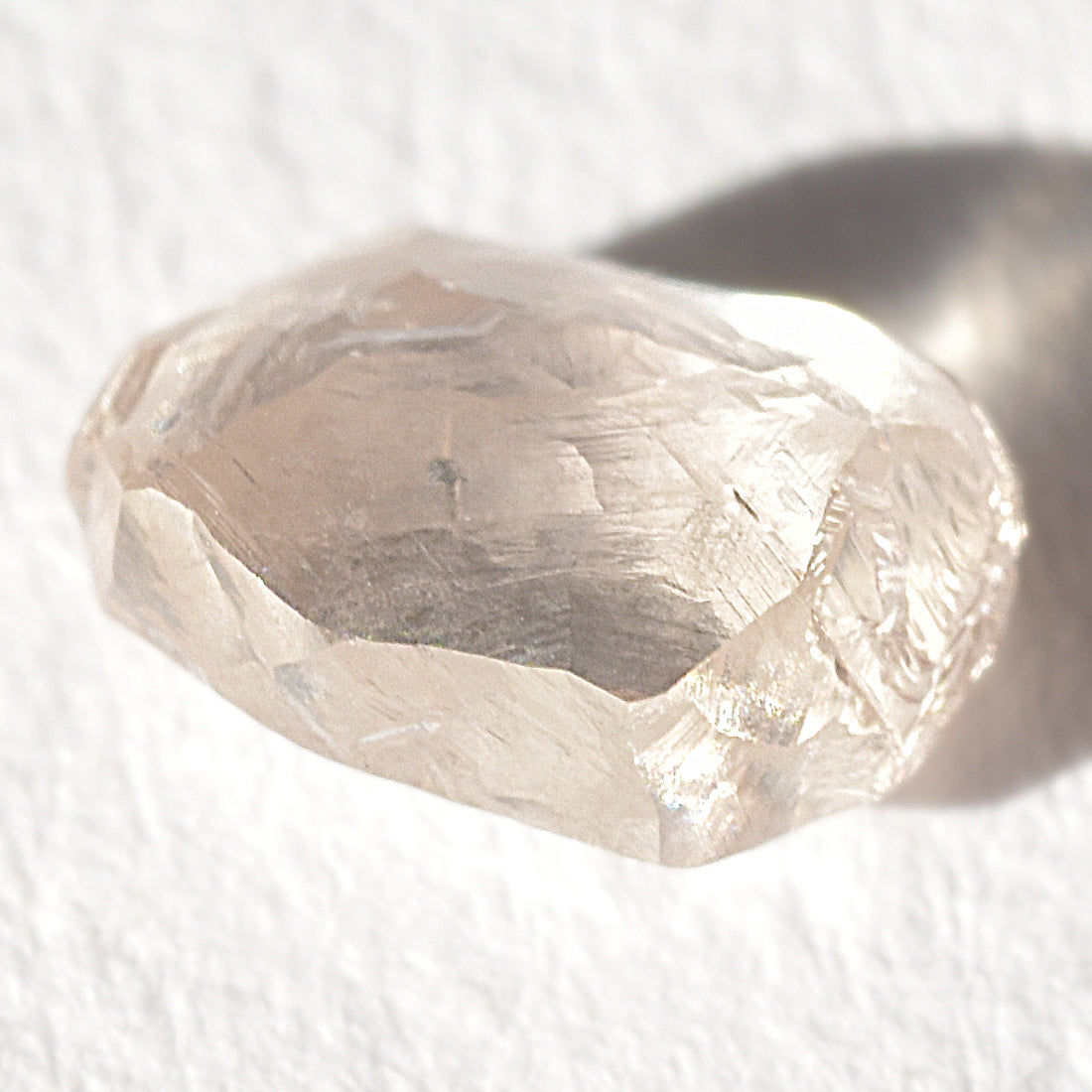 1.01 carat lovely light pink rough diamond dodecahedron