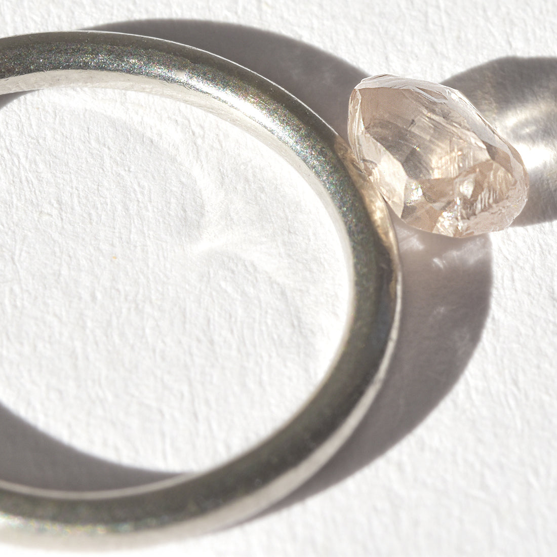 1.01 carat lovely light pink rough diamond dodecahedron