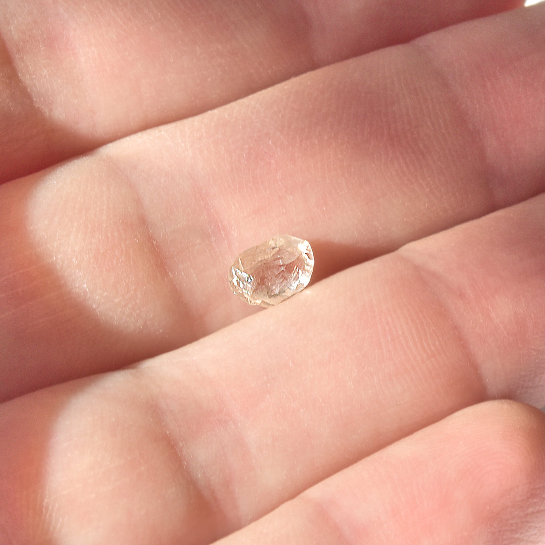 1.01 carat lovely light pink rough diamond dodecahedron