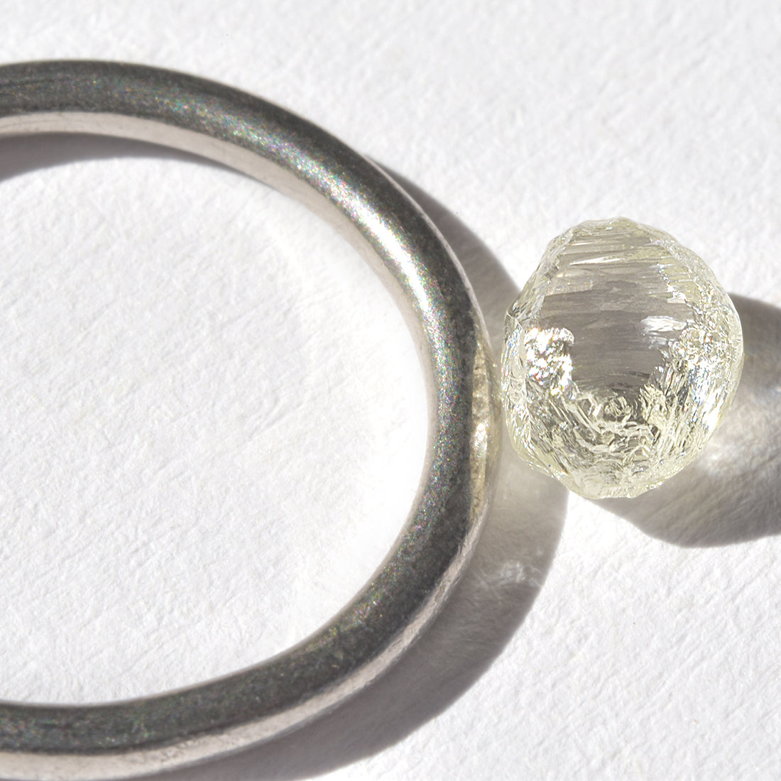 1.45 carat gorgeous oblong dodecahedral raw diamond