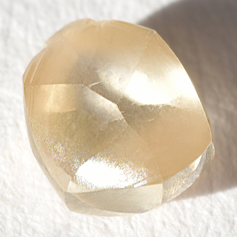 0.63 carat elegant light pink rough diamond dodecahedron