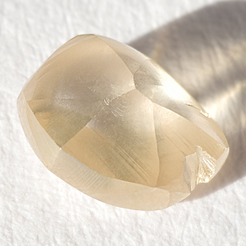 0.63 carat elegant light pink rough diamond dodecahedron