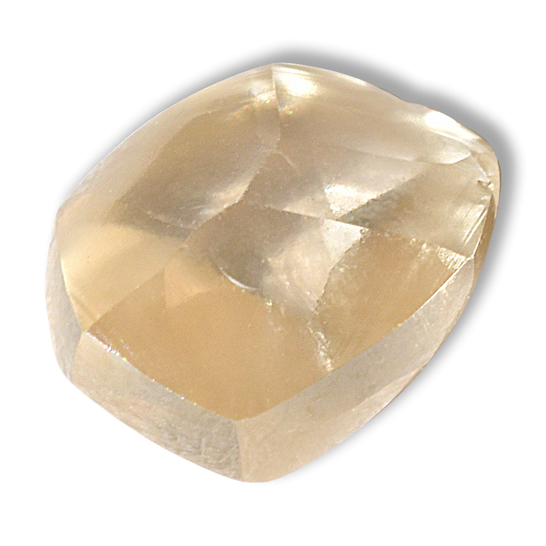 0.63 carat elegant light pink rough diamond dodecahedron