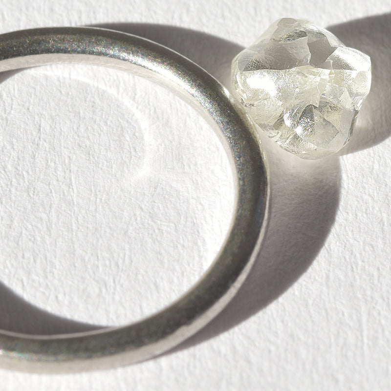 1.42 carat creative crystalline raw diamond