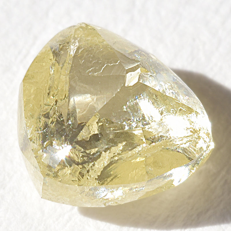 1.09 carat sunny golden raw diamond triangle