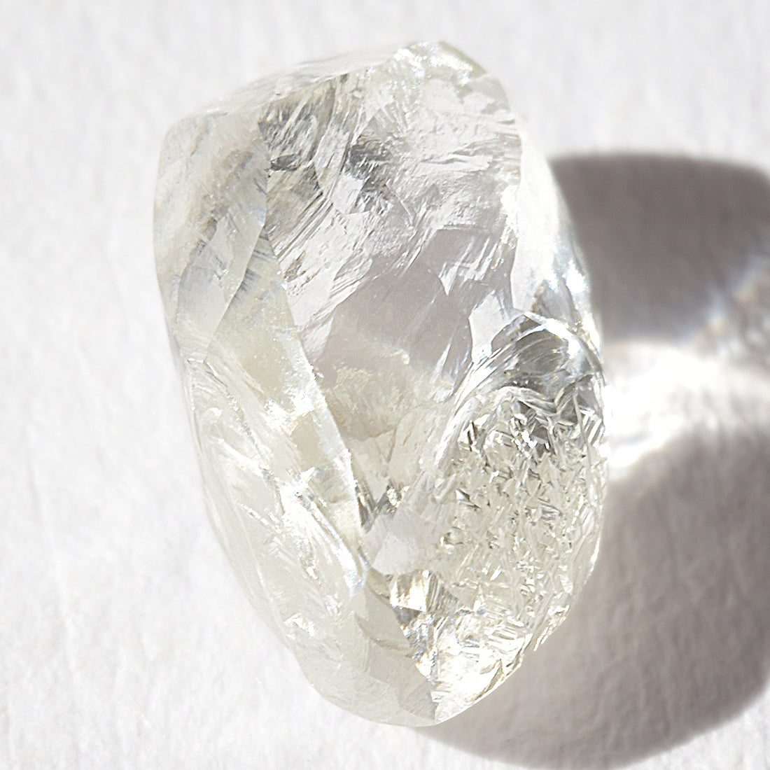 1.57 carat clean, clear and oblong rough diamond