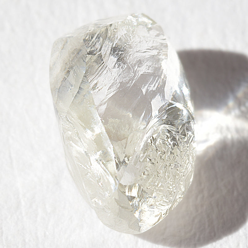 1.57 carat clean, clear and oblong rough diamond