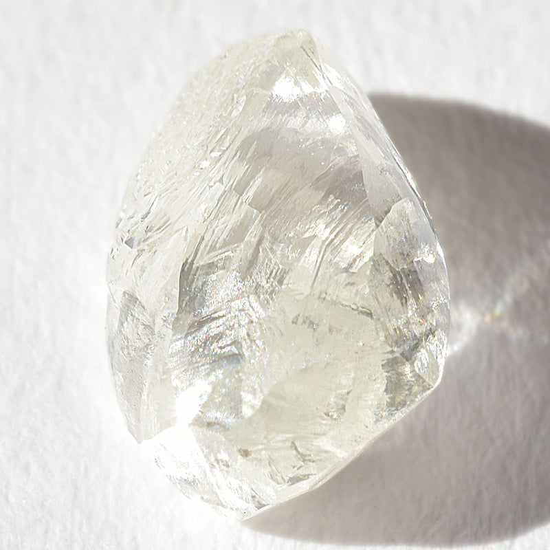 1.57 carat clean, clear and oblong rough diamond