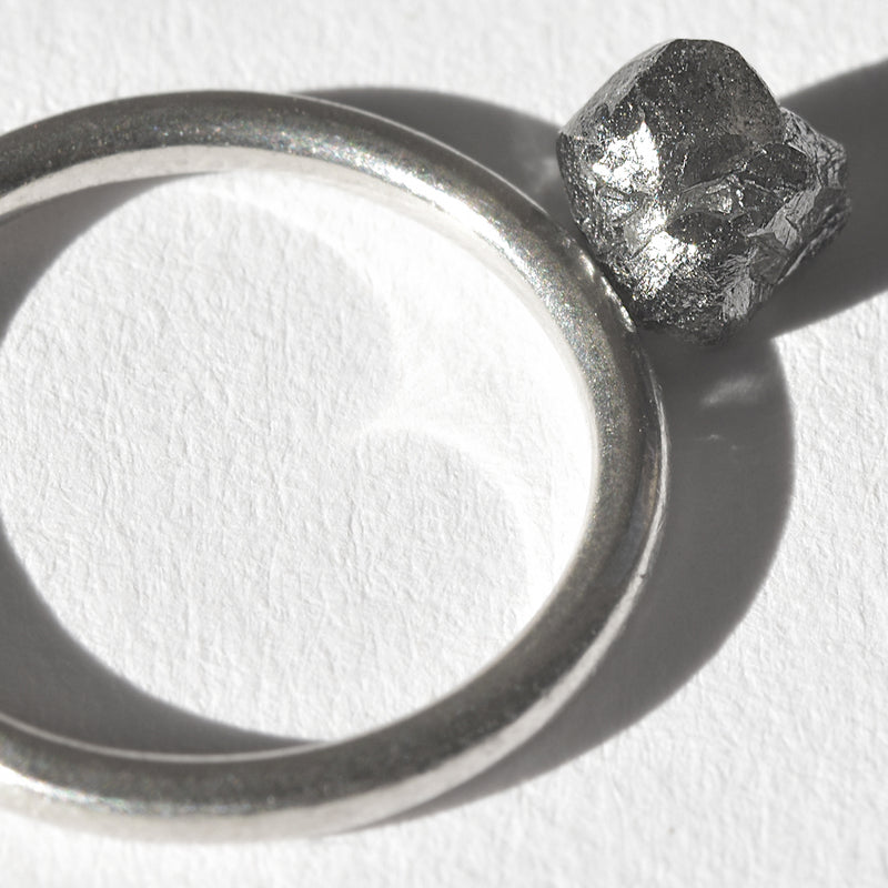 1.35 carat awesome black rough diamond