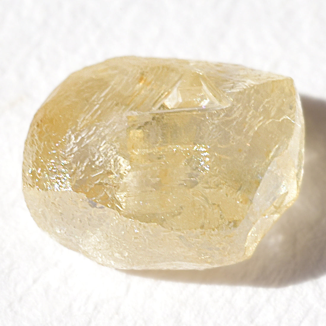 0.75 carat sweet peachy freeform raw diamond