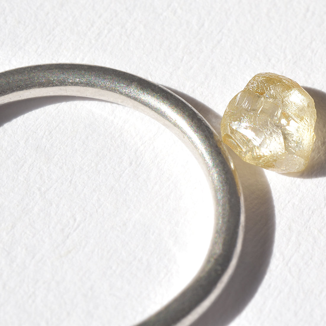 0.75 carat sweet peachy freeform raw diamond