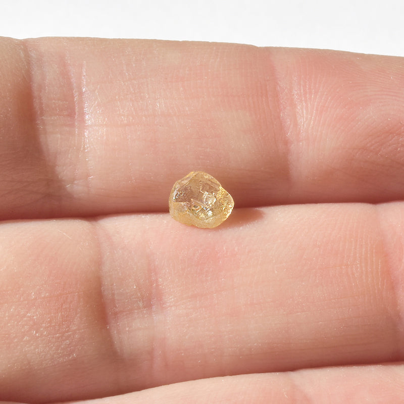 0.75 carat sweet peachy freeform raw diamond