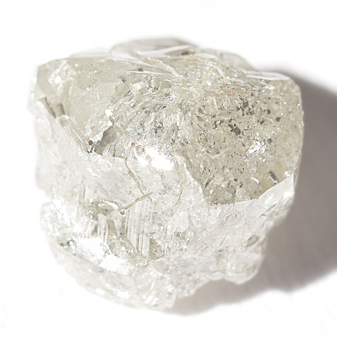1.32 carat chunky silvery salt and pepper rough diamond