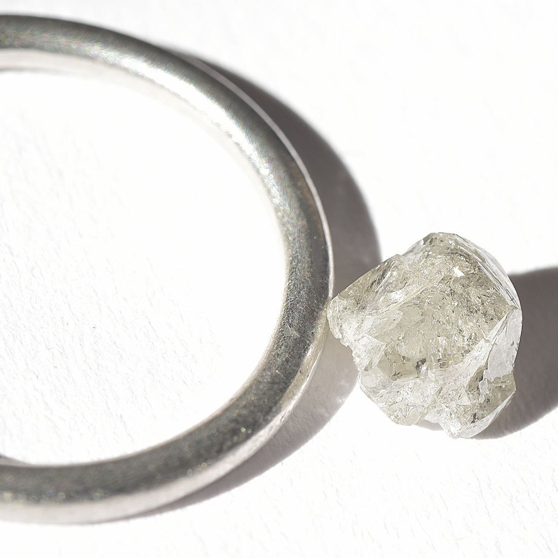1.32 carat chunky silvery salt and pepper rough diamond