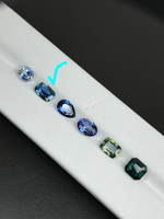 Set of colorful gemstones on a white background