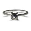Black raw diamond solitaire