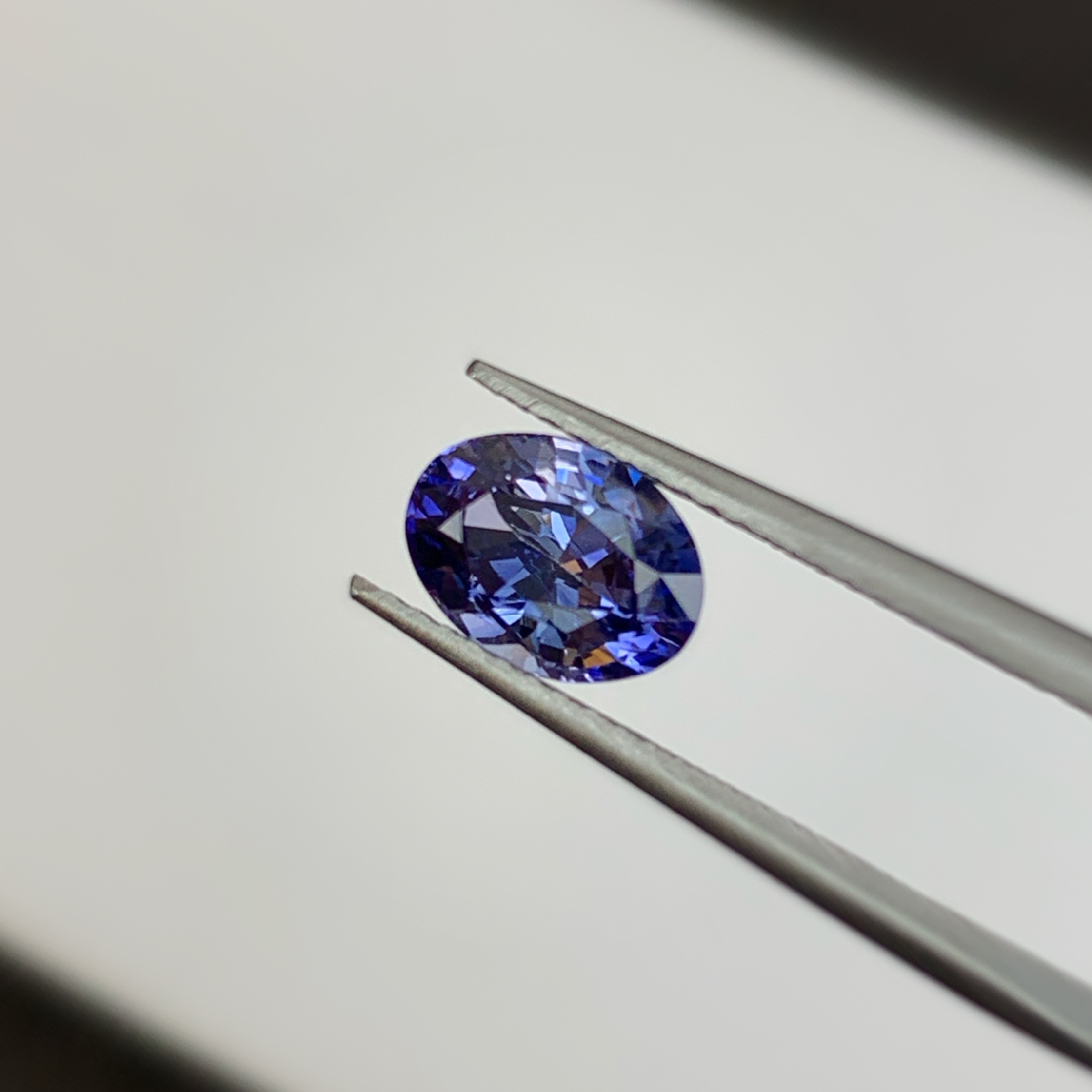 1.68 carat blue oval sapphire from Sri Lanka