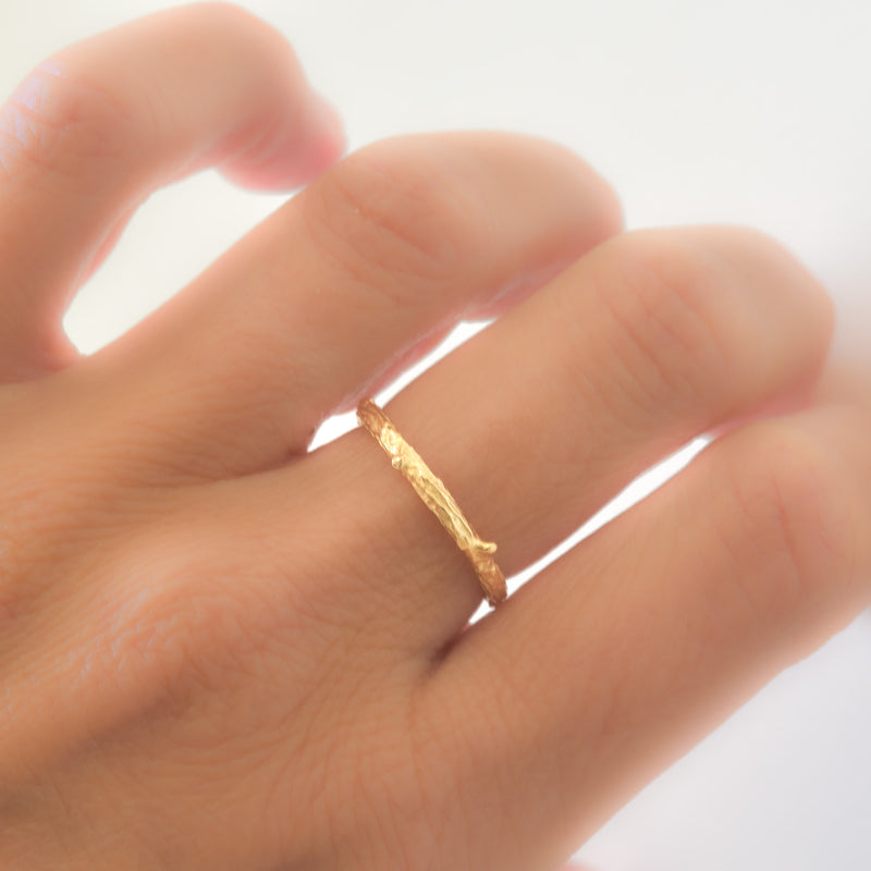 Nature inspired twig ring