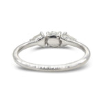 Te'anim Ring Model - a three stone rough diamond ring in 14k white gold