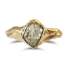 Zorem Ring - A molten gold rough diamond engagement ring