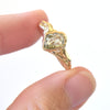 Zorem Ring - A Molten Gold Raw Diamond Engagement Ring - Ring Design for Ring Builder