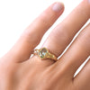 Zorem Ring - A molten gold rough diamond engagement ring