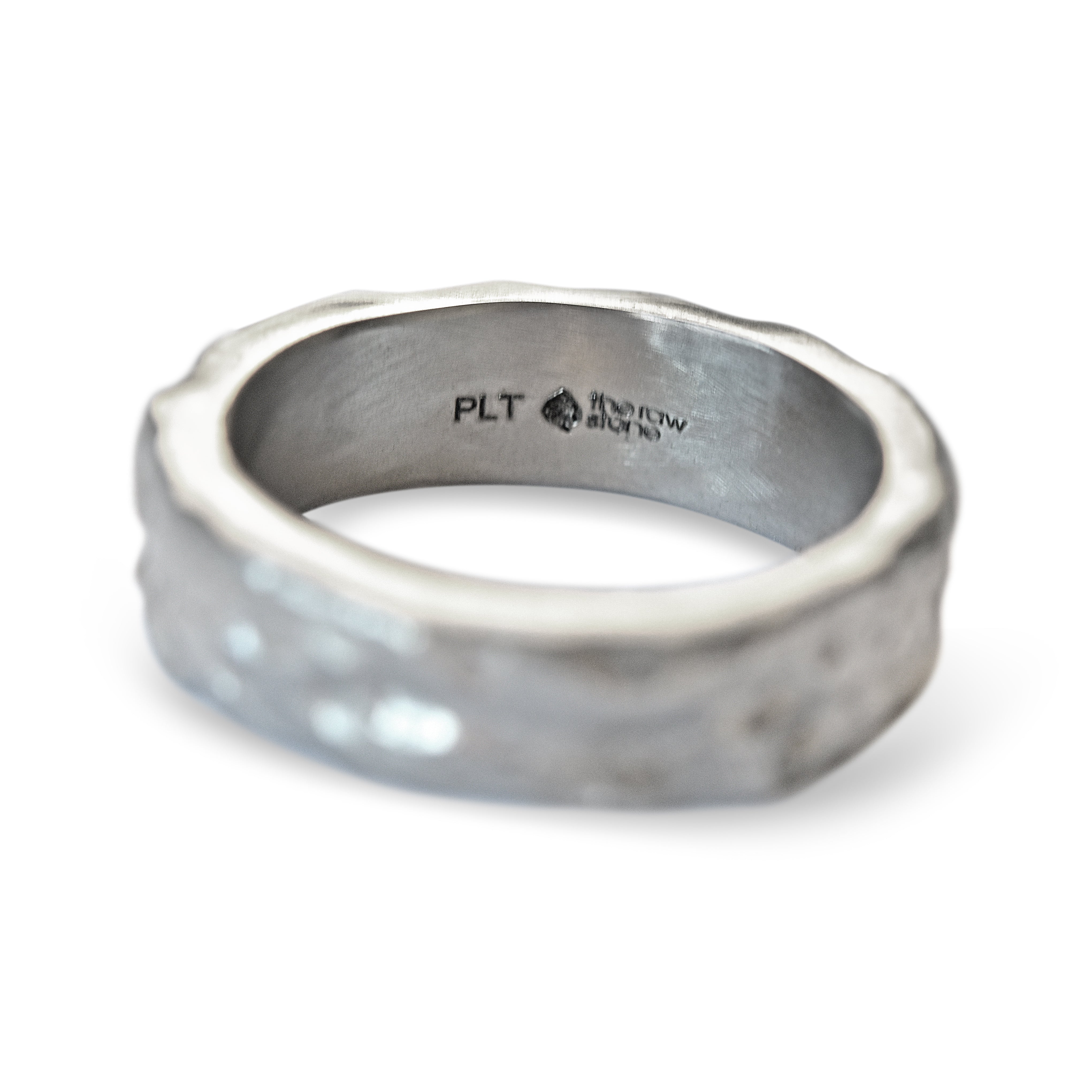 Rocky Landscape Textured Mens Wedding Band