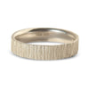 Tree Bark Textured Band - Natural Men's Wedding Band in Sterling Silver