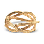Bird's Nest Band - Weaved Textured Bands in 14k Yellow Gold