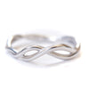 Silver twisted bands stacking ring