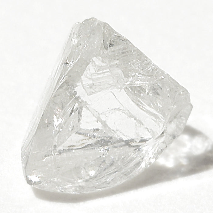 0.37 carat clean and clear triangular raw diamond