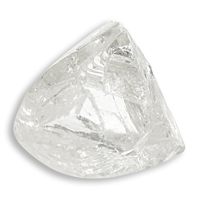 0.37 carat clean and clear triangular raw diamond