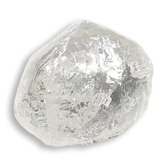 0.57 carat flat backed dodecahedral rough diamond