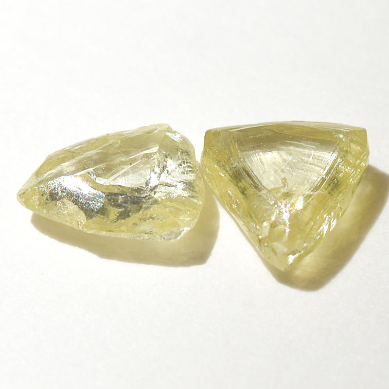 0.48 Carat Fancy Yellow Triangular Rough Diamond - The Raw Stone