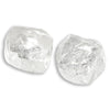 0.7 carat dodecahedral rough diamond pair