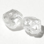 0.7 carat dodecahedral rough diamond pair